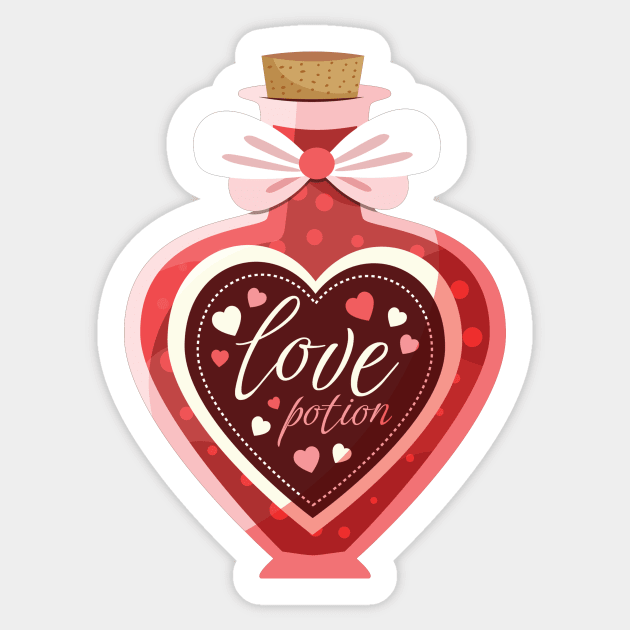 Love Potion (Dark Red) Sticker by AIPerfection